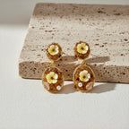 Golden Floral Earrings GWE -246