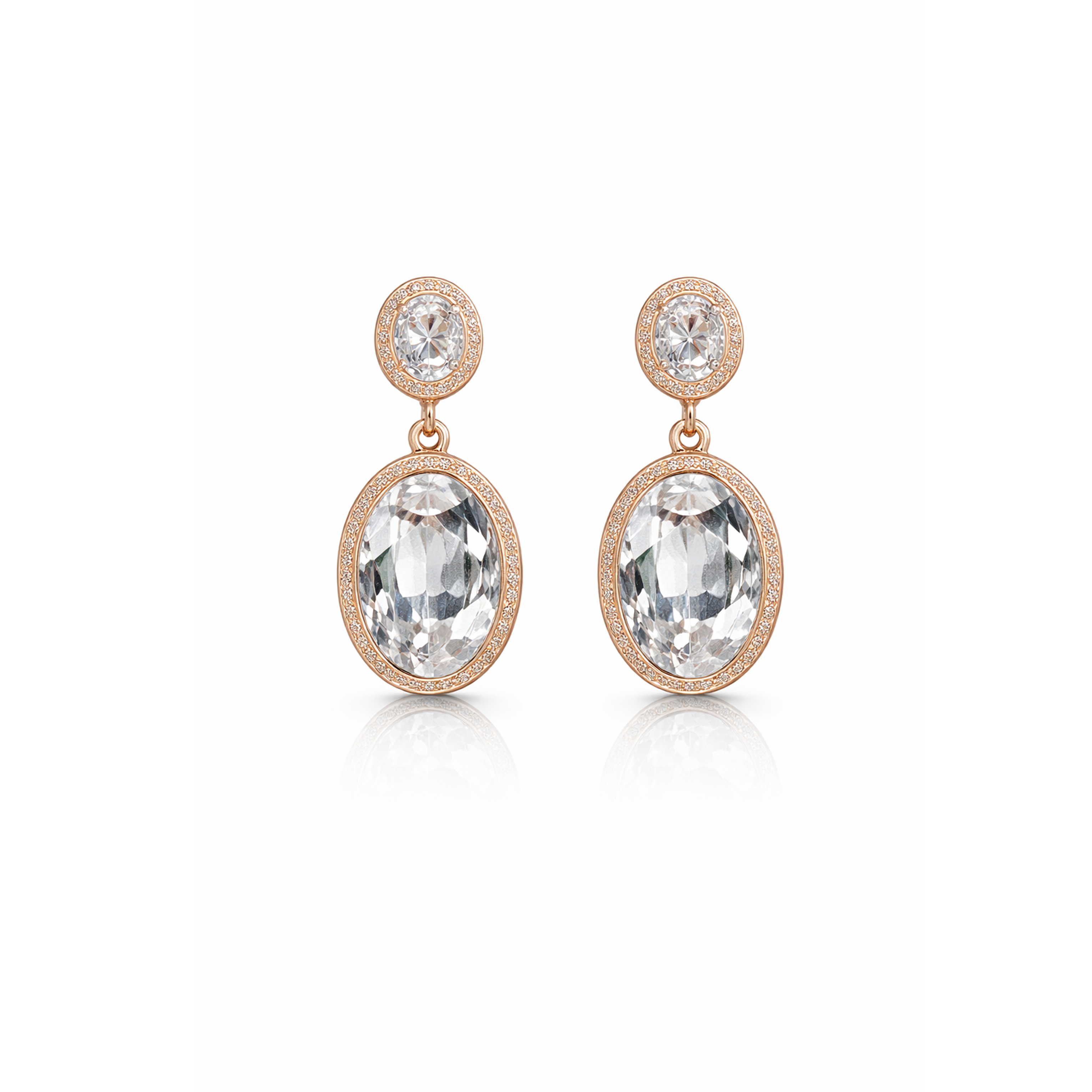 WibeStone Amaya Crystal Bloom Earrings – Floral Sparkle Elegance