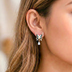 Butterfly Crystal Drop Earrings GWE -144