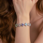 Silver Multi-Color Princess Bracelet GWB -153