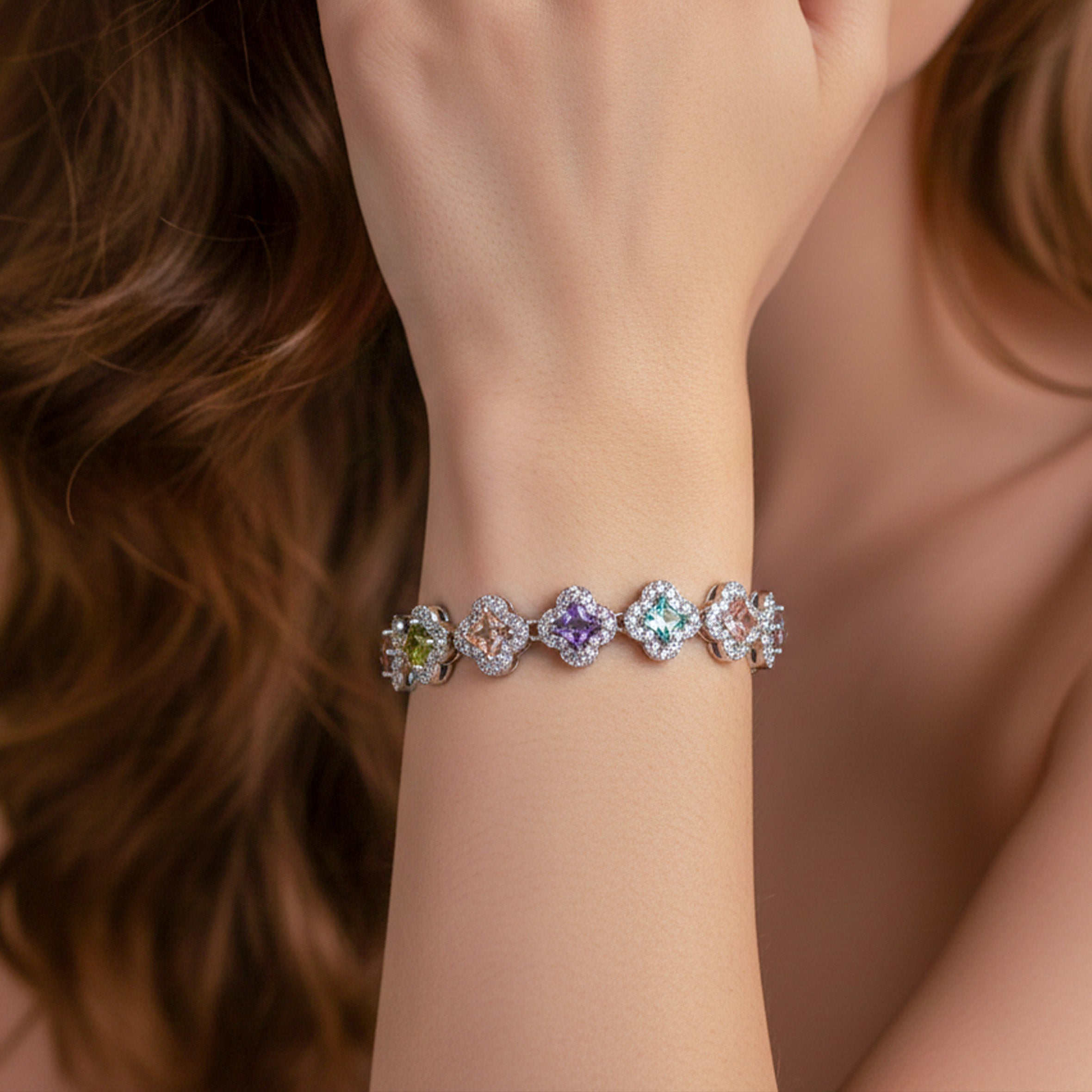 Silver Multi-Color Princess Bracelet GWB -153