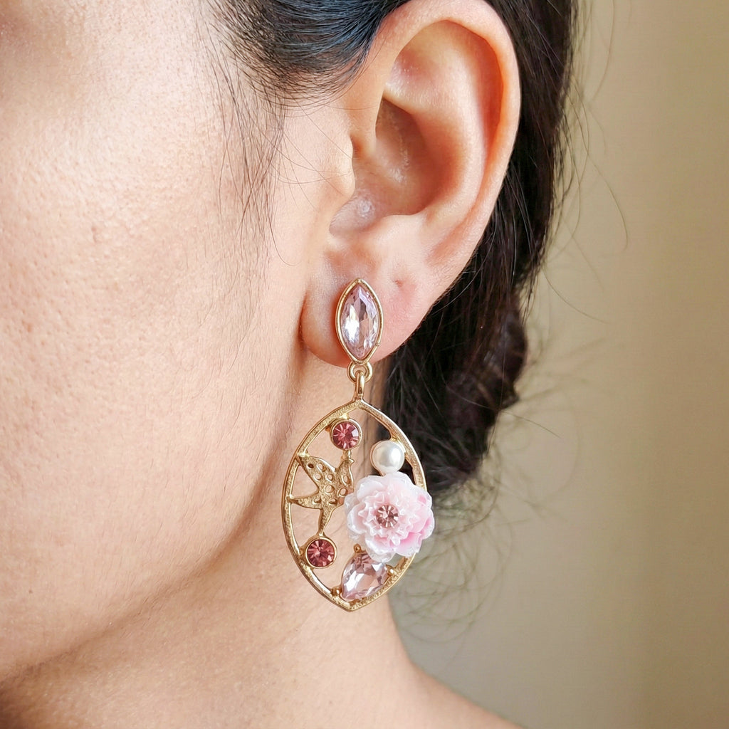 Blush Bloom Earrings GWE -181