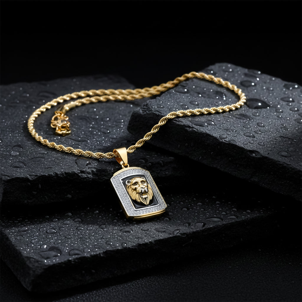 Men’s Lion Face Pendant Chain GMC -3