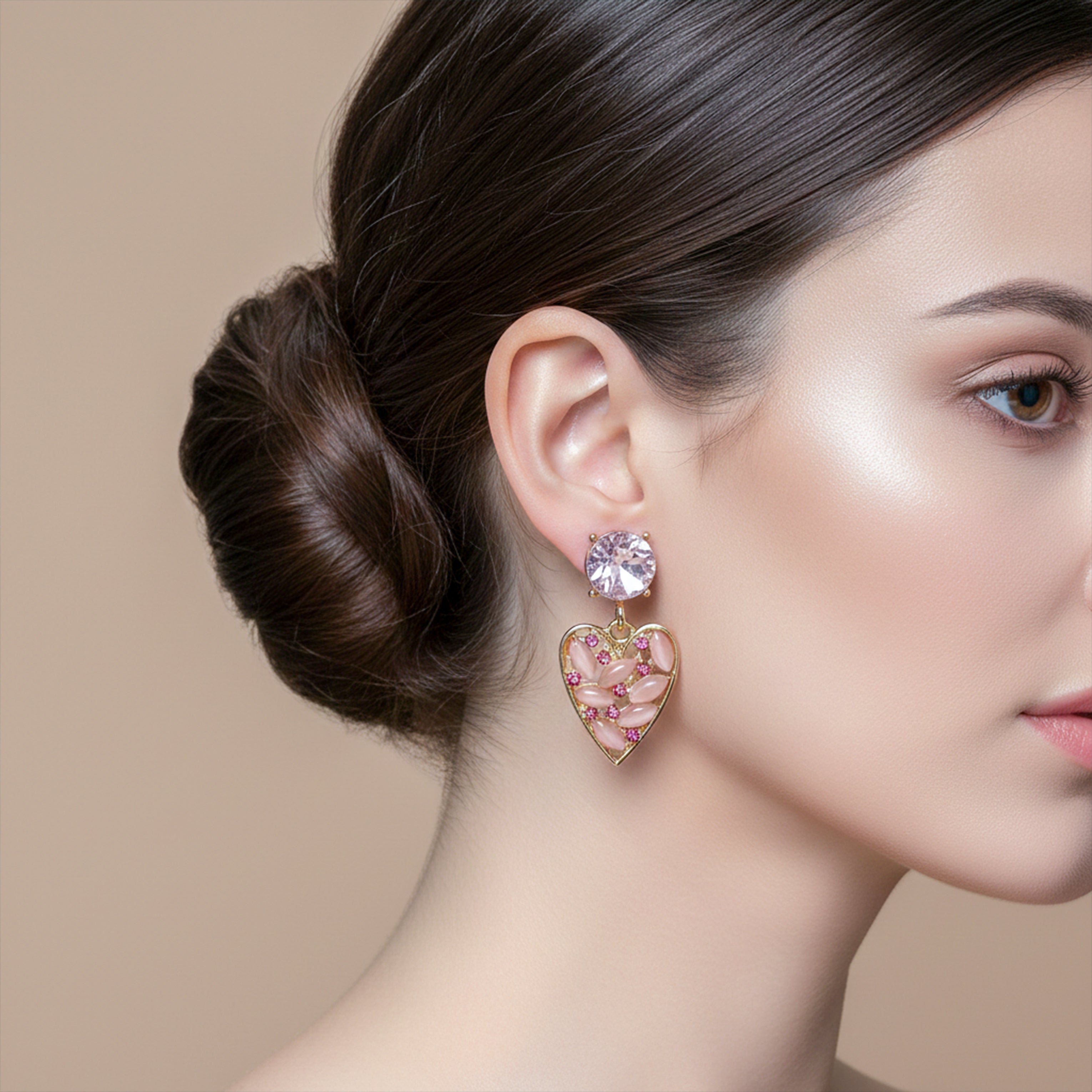 Blush Heart Earrings GWE -211