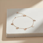 Rose Gold Butterfly Charm Anklet GWA -17
