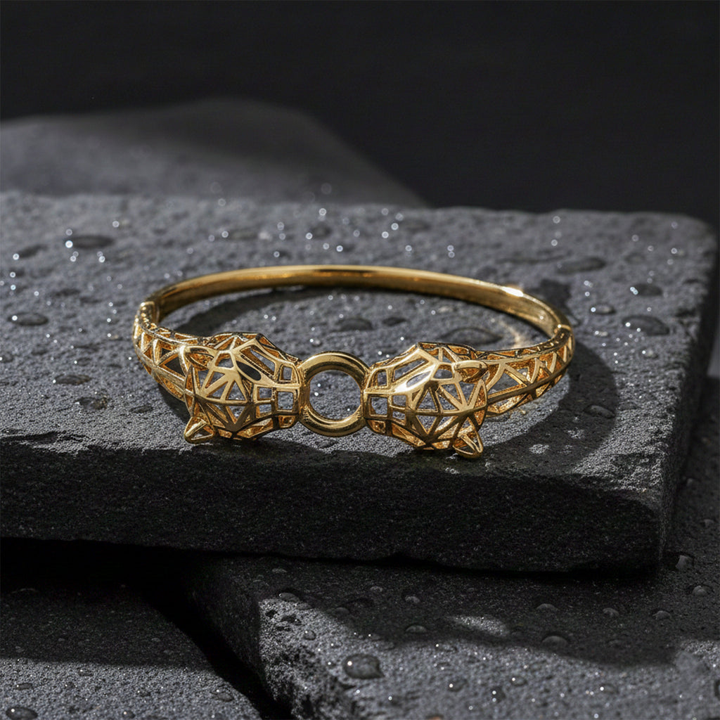 Men’s Geometric Gold-Tone Designer Kada GMK -2