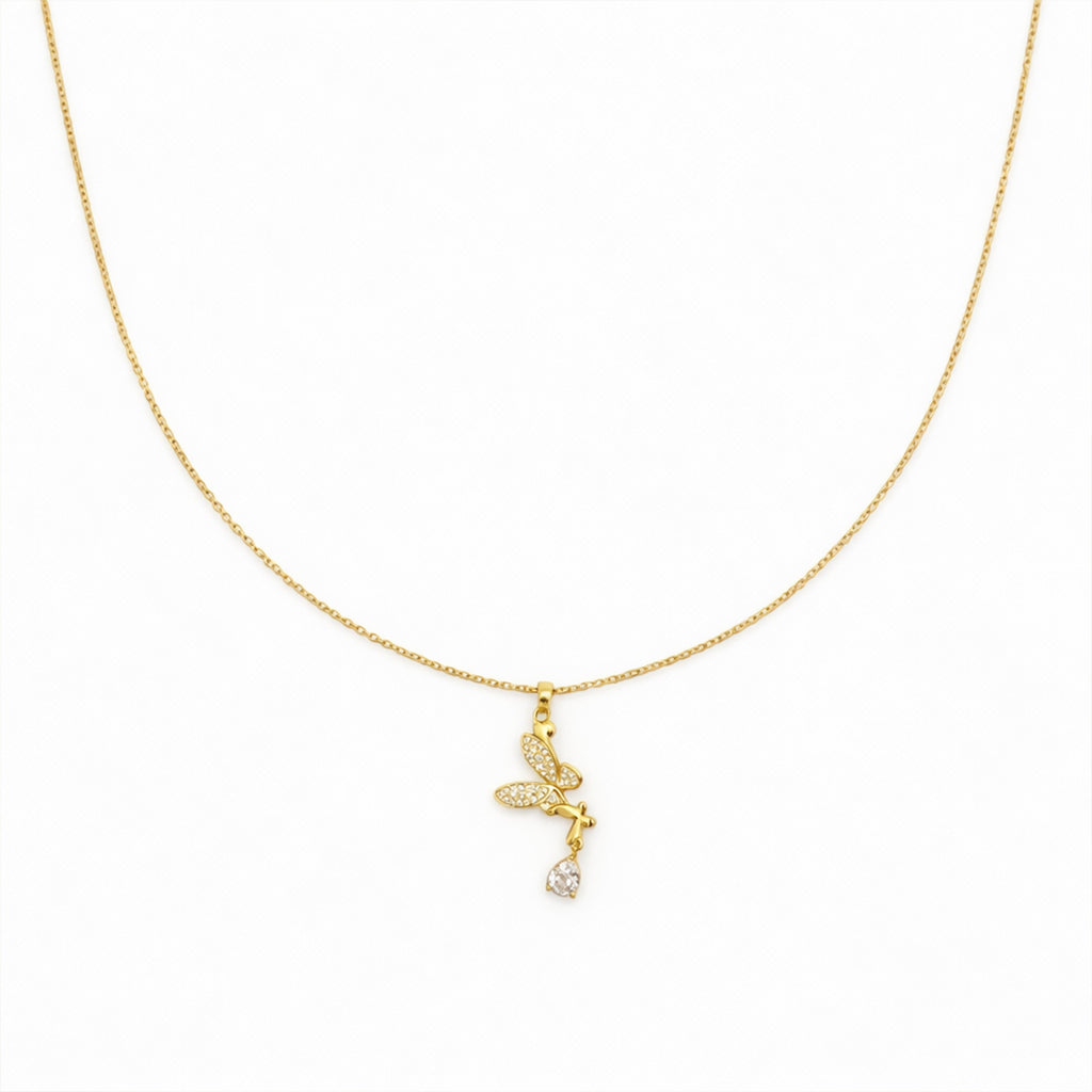 Drop Diamond Pendant Necklace GWN -147