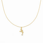 Drop Diamond Pendant Necklace GWN -147
