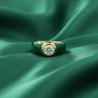 Men’s Gold-Tone Clear Stone Ring GMR -16