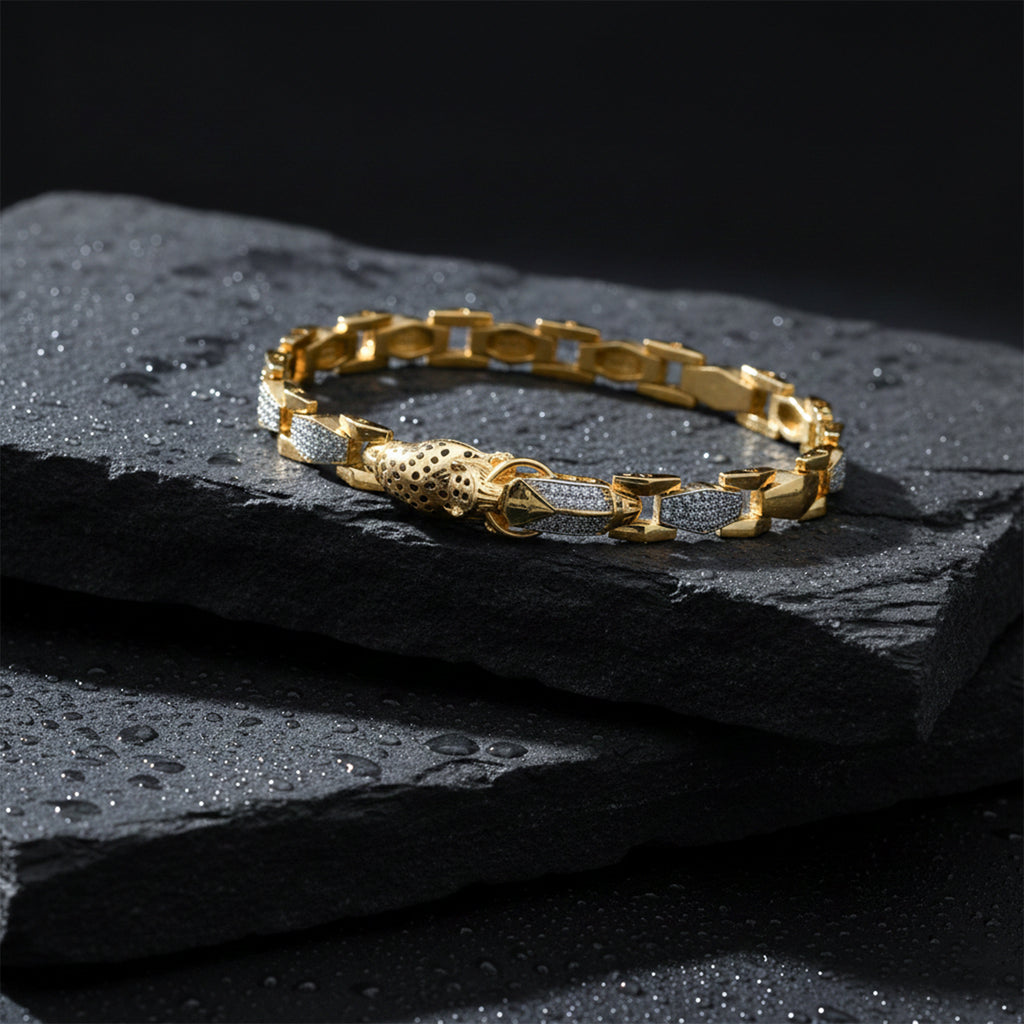 Men’s Gold-Tone Panther Link Bracelet GMC -13