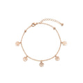 Gold Floral Charm Anklet GWA -58