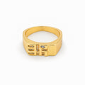 Men’s Gold-Tone Geometric Studded Ring GMR -18