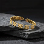 Men’s Gold-Tone Crystal Link Bracelet GMB -10
