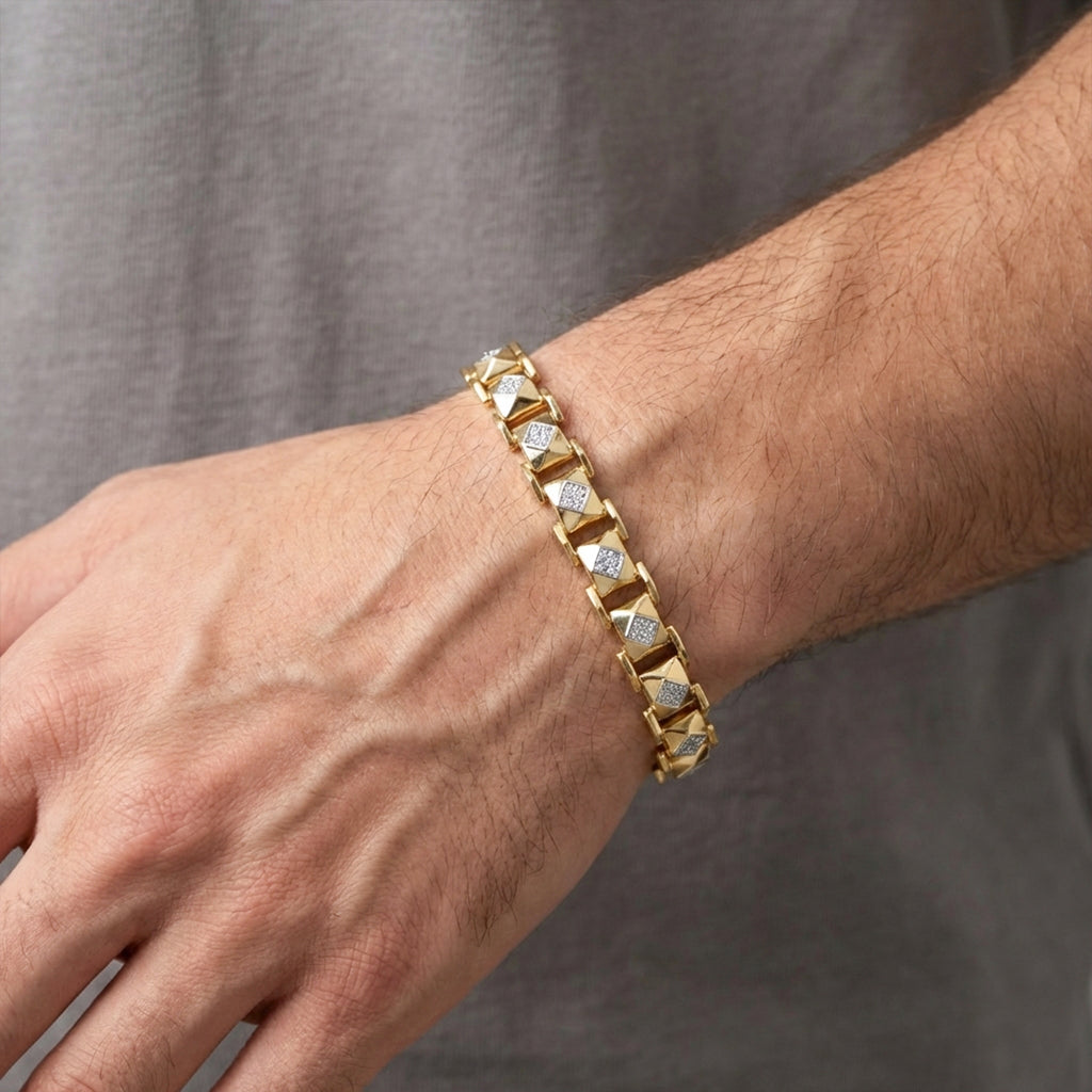 Men’s Gold-Tone Geometric Bracelet GMB -1