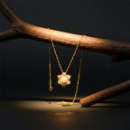 Golden Floral Necklace GWN -40