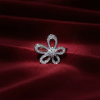 Silver Bloom Sparkle Ring GWR -27