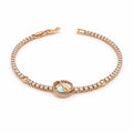 Rose Gold Crystal Infinity Bracelet GWB -89