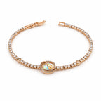 Rose Gold Crystal Infinity Bracelet GWB -89