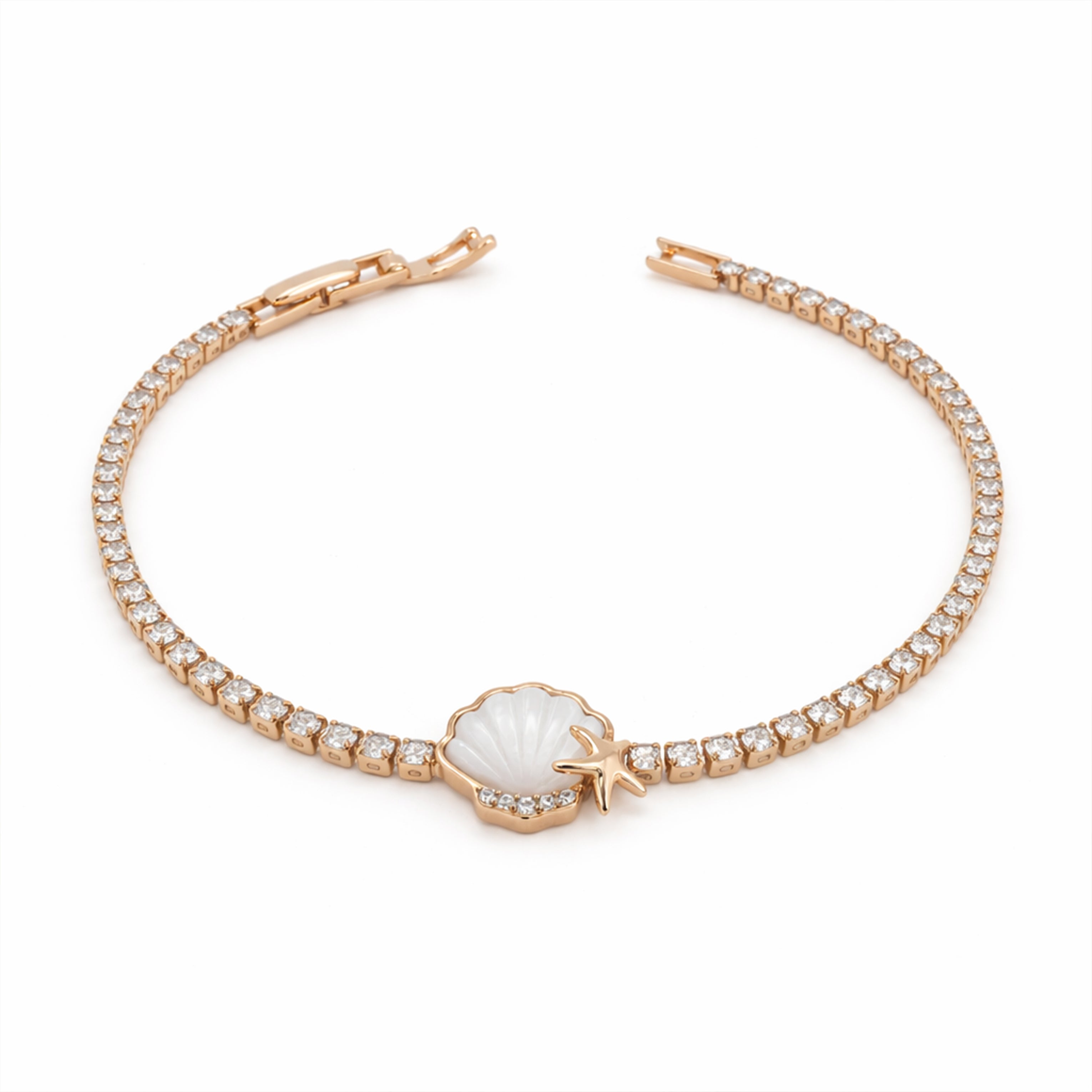 Rose Gold Shell & Starfish Bracelet GWB -101