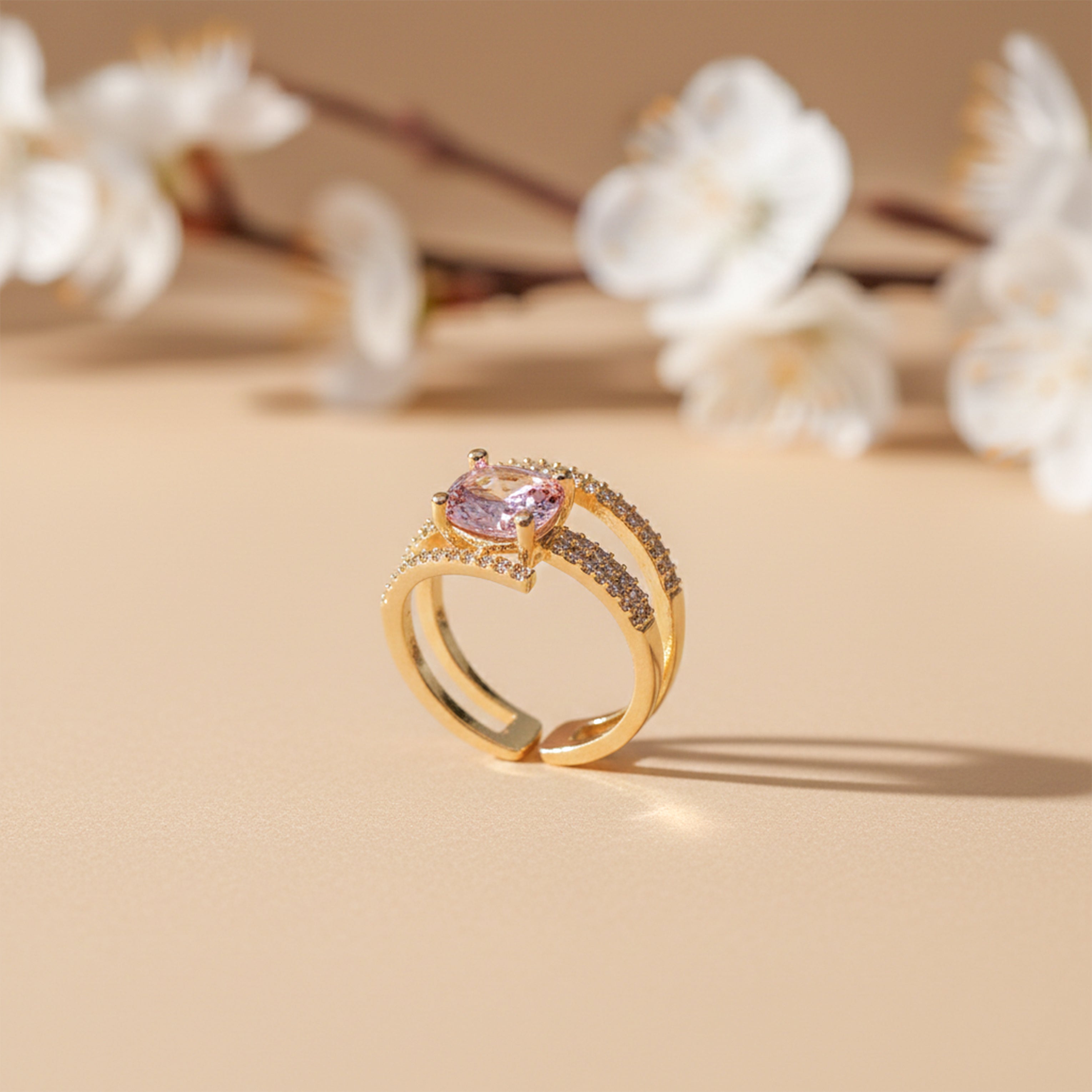 Blush Princess Square Ring GWR -48