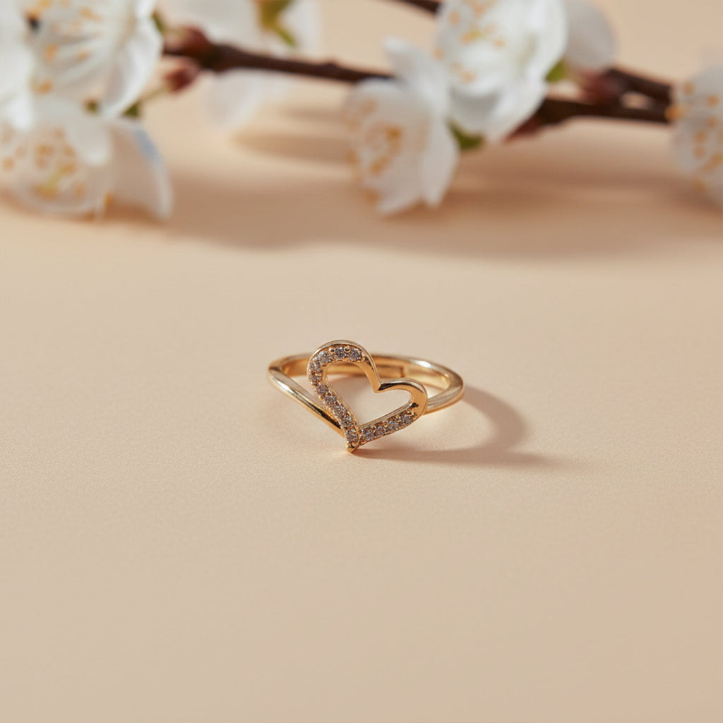 Golden Heart Spark Ring GWR -15