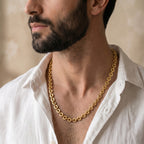 Men’s Gold Tone Double Link Chain GMC -22