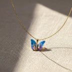 Aurora Butterfly Pendant Necklace in Gold Finish GWN -155