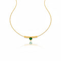 Emerald-Green Heart Women Neckless GWN -70