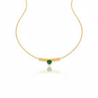 Emerald-Green Heart Women Neckless GWN -70