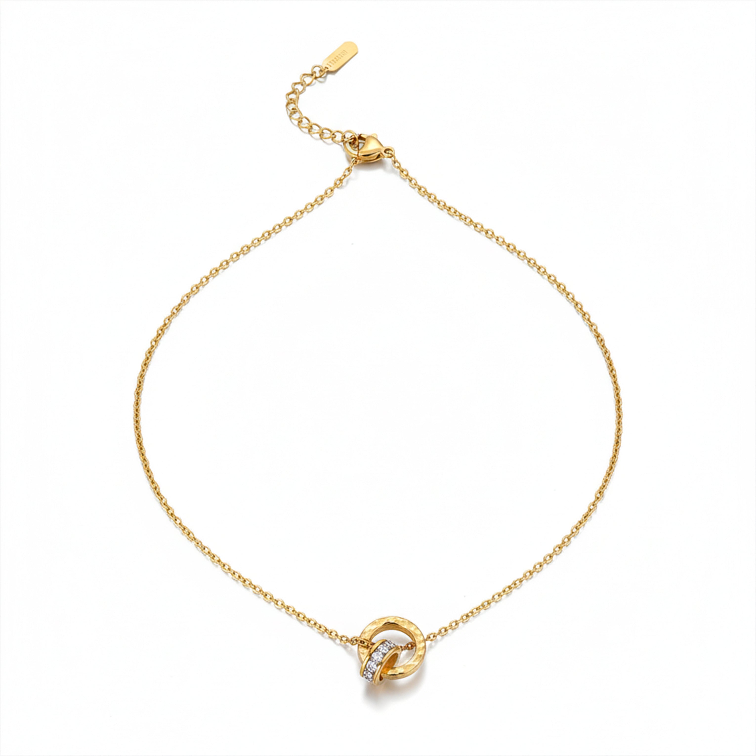 Nandini Roman letter gold Neckless GWN -18