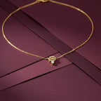 Golden Clover Spark Pendant Necklace GWN -55