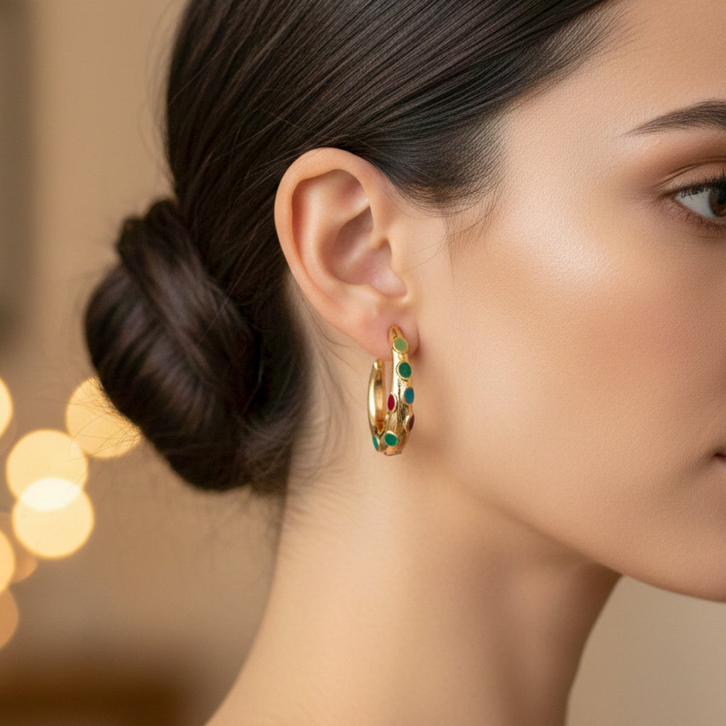 Navrang Elegance Hoops Earring GWE -23