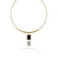 Modern Black Enamel Women Neckless GWN -114