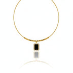 Modern Black Enamel Women Neckless GWN -114