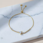 Gold Triangle Solitaire Bracelet GWB -111