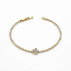 Floral Crystal Tennis Bracelet GWB -87