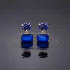 Royal Blue Crystal Earrings GWE-224