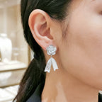 Silver Bloom Drop Earrings GWE -65