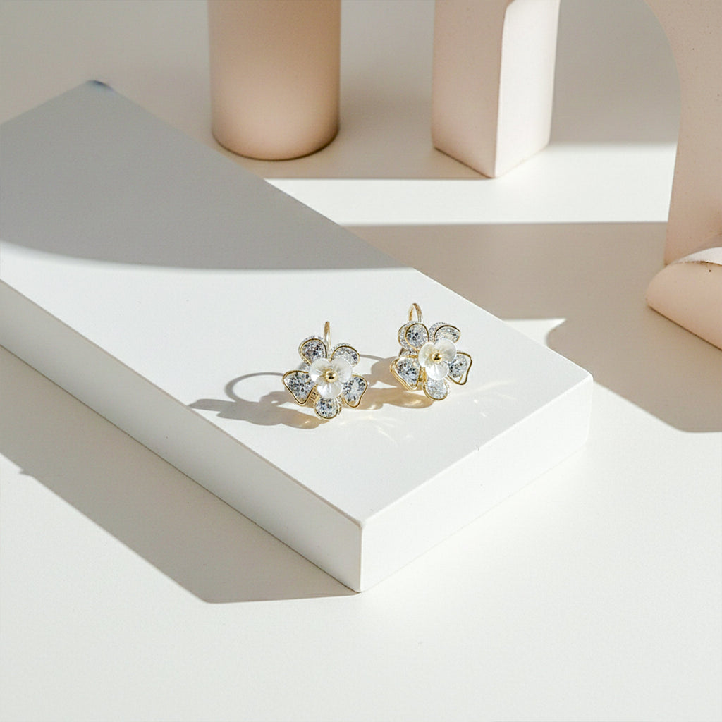 Bloom Crystal Floral Earrings GWE -99