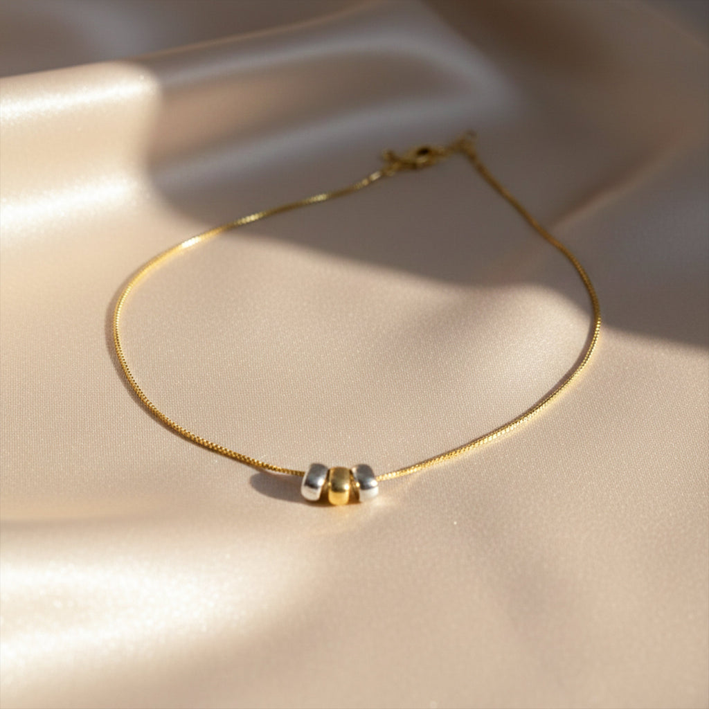 Minimalist Tri-Tone Necklace GWN -61