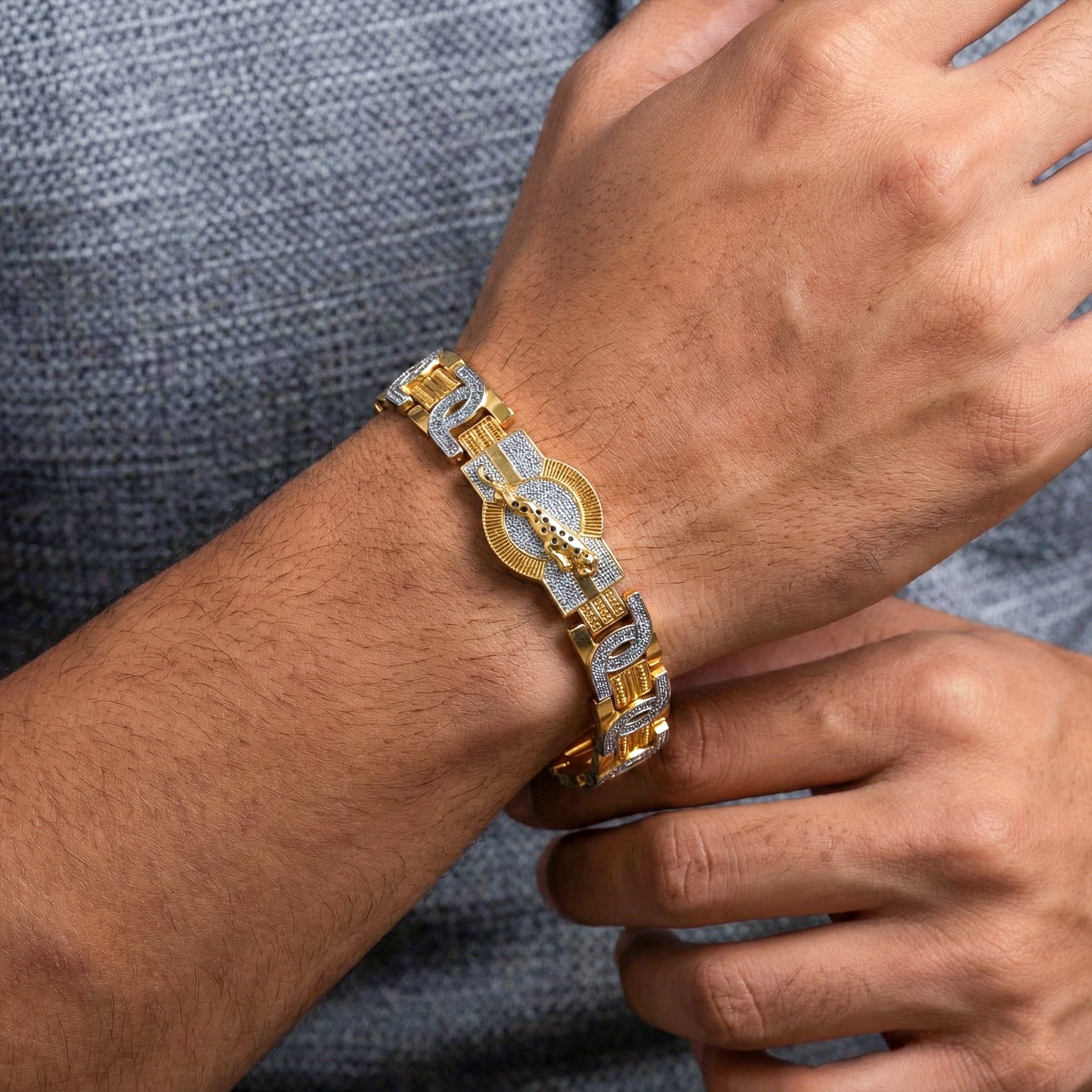 Men’s Two-Tone Link Bracelet GMB -2