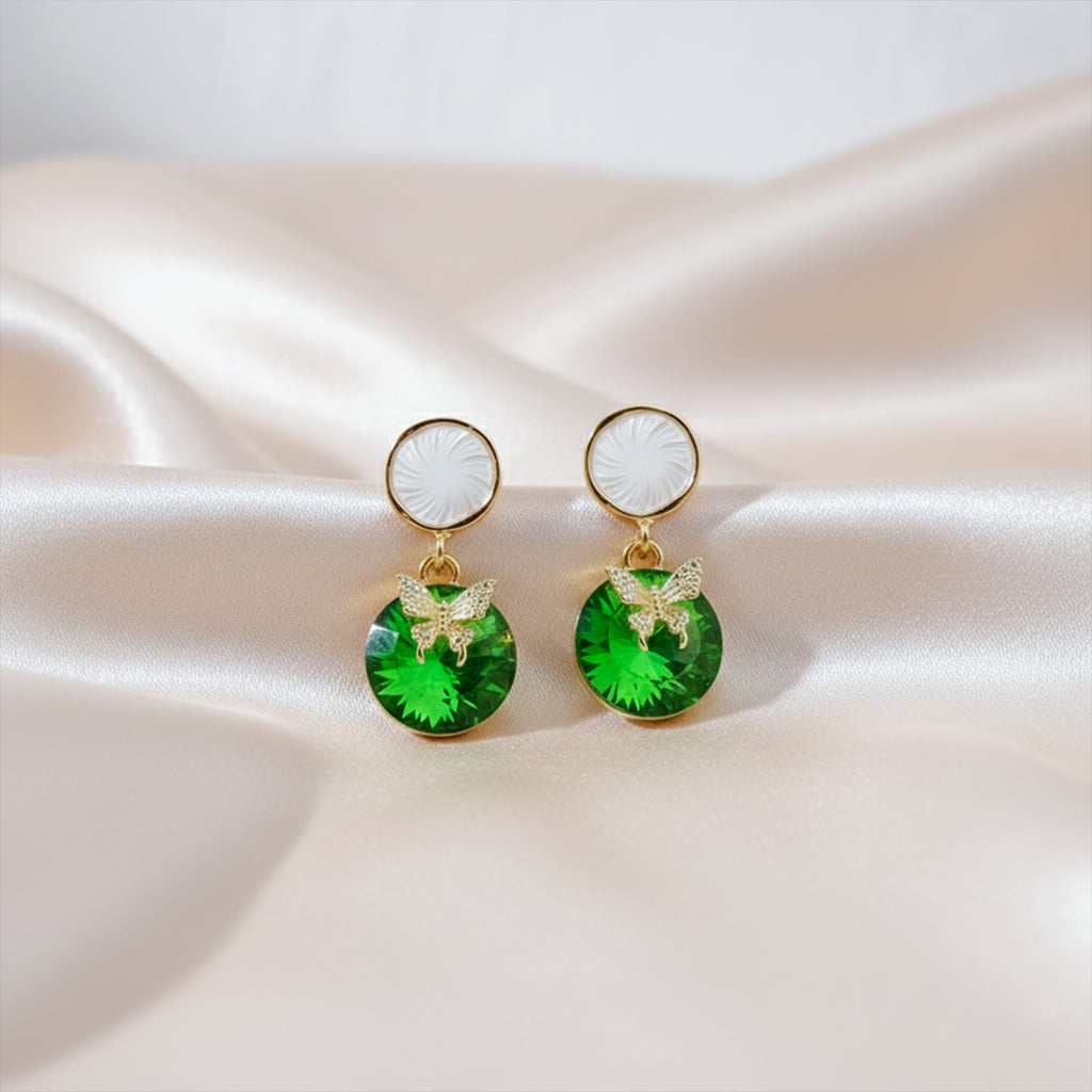 Green Butterfly Earrings GWE -226