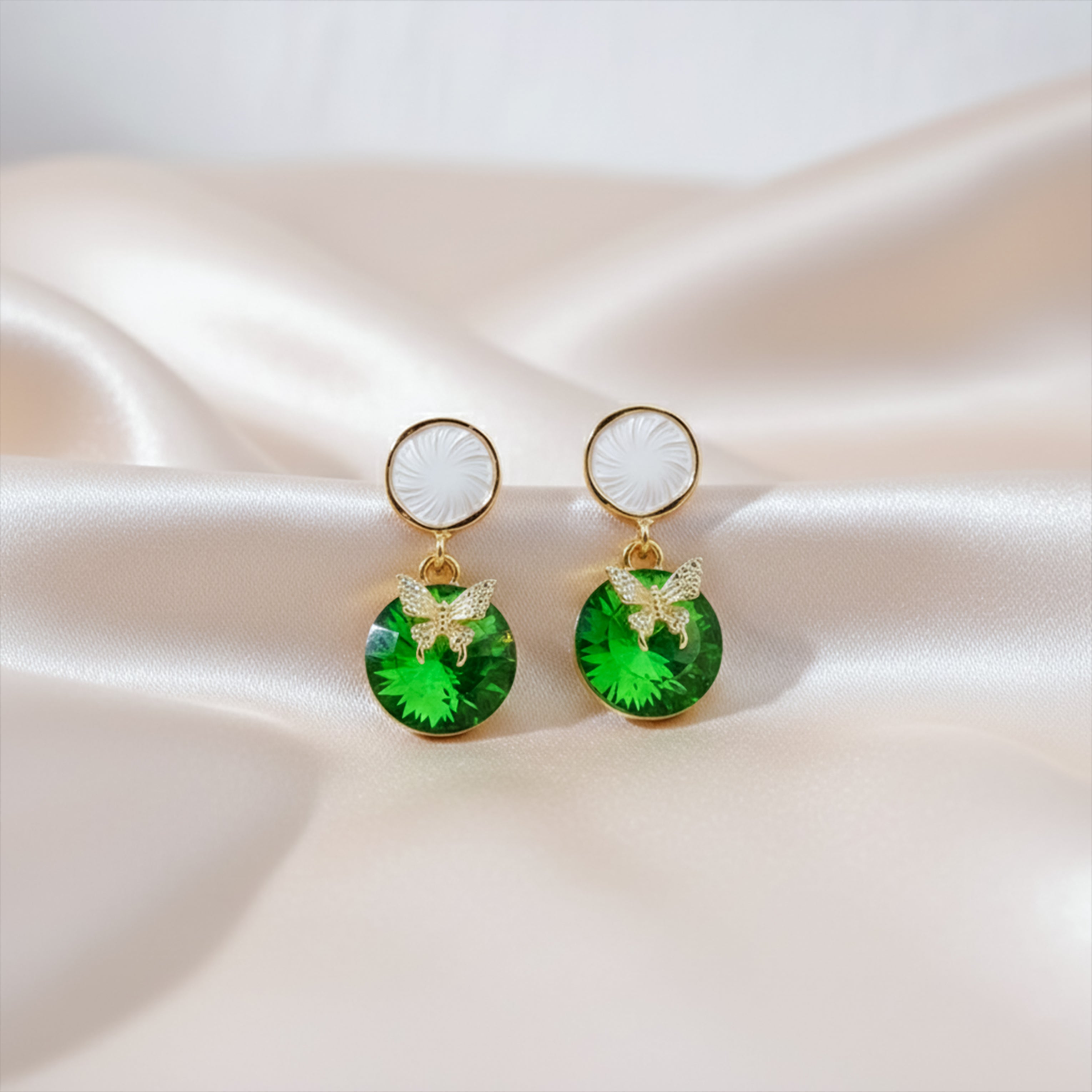 Green Butterfly Earrings GWE -226