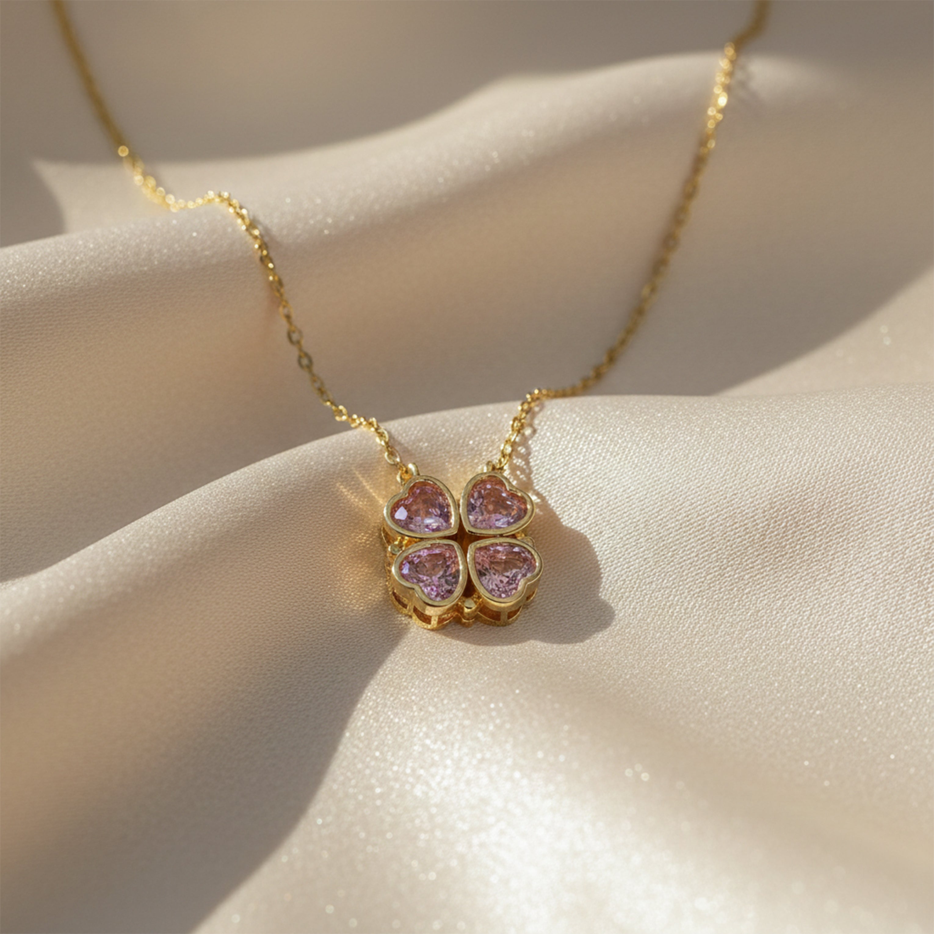 Clover Heart Pendant Necklace GWN -85