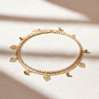 Heart Layered Anklet GWA -38