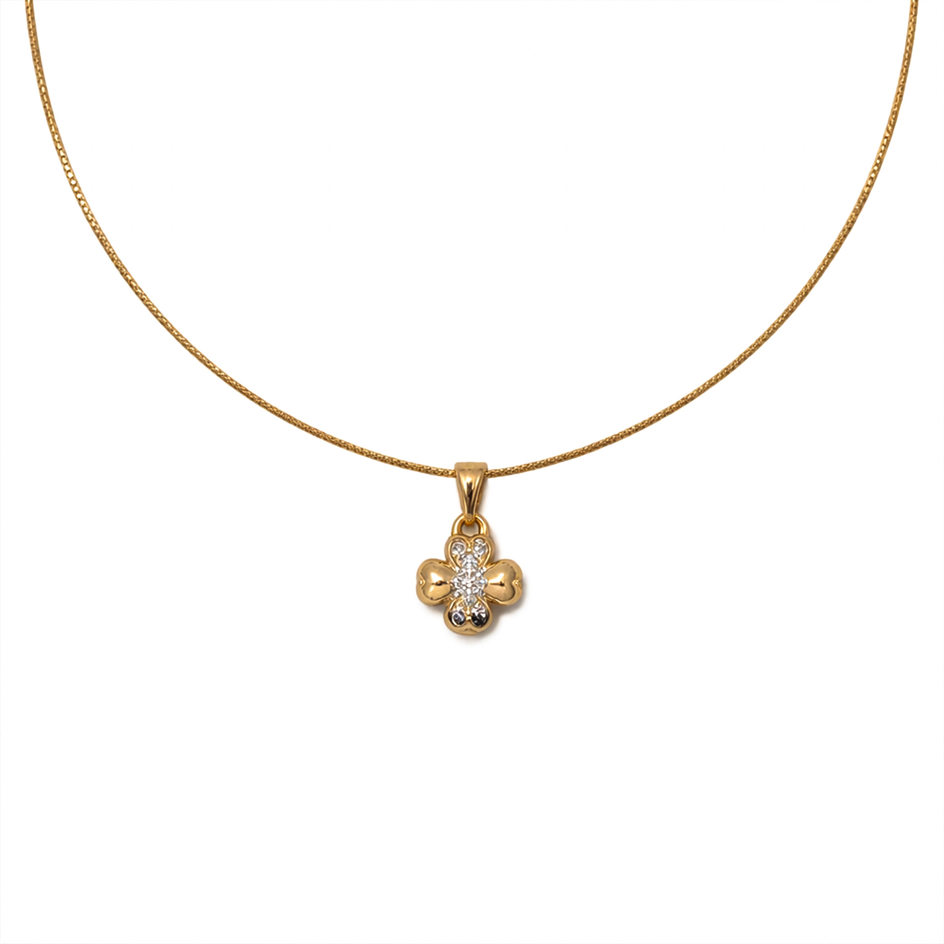 Elegant Floral Gold Necklace GWN -165