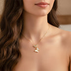 Butterfly Diamond Pendant Necklace GWN -160