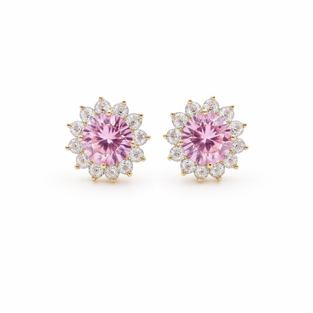Blush Halo Stud Earrings GWE -73