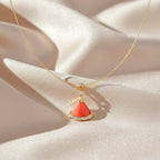 Golden Orange Pendant Necklace GWN -159