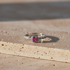 Royal Pink Halo Ring GWR -38